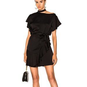 MARISSA WEBB Delilah cut out black ruffle mini dress Sz.S